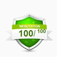 Blog do Vieira 100% em Reputação e Segurança conforme a análise do Site Webutation.
