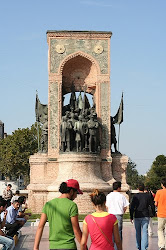 take photo at taksim square sculpture...the name of "Atatürk heykel"