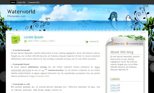 Free blogspot template