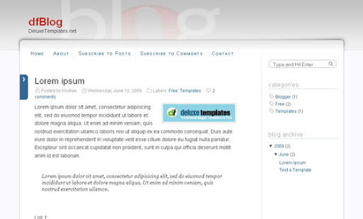 Free blogspot template