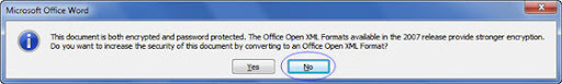 Set password on Office 2007