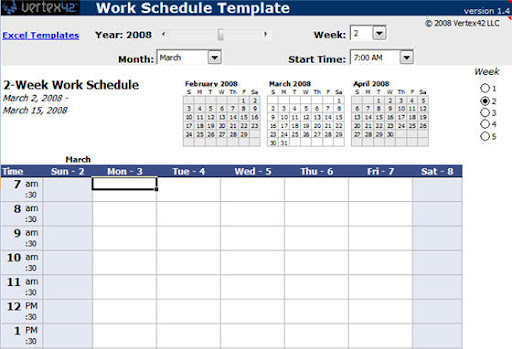 Free Excel template