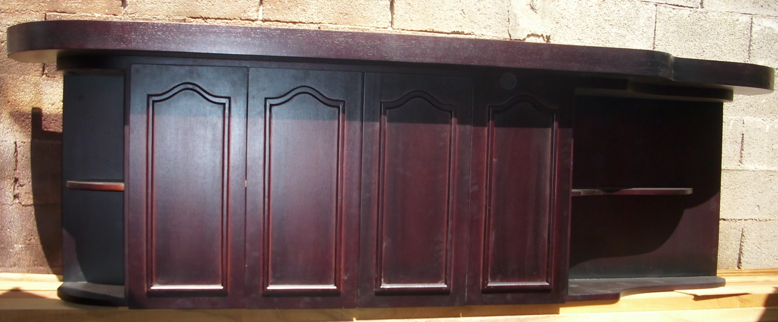 Mis trabajos en madera: Muebles modulares de cocina en marron oscuro