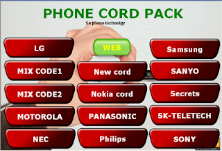 All mobile codes PHONE+CORD+PACK