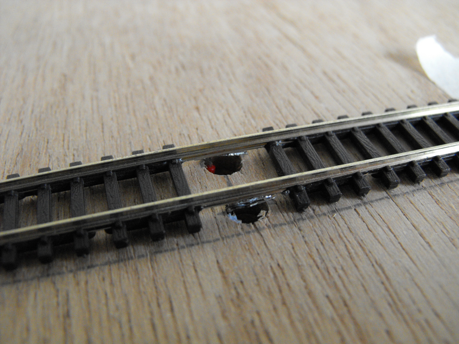 soldering model railway track