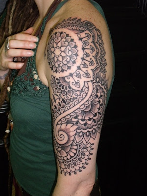 half sleeve tattoo images half sleeve tattoo designs for girls henna+tattoo. Image name: Henna inspired half-sleeve front view