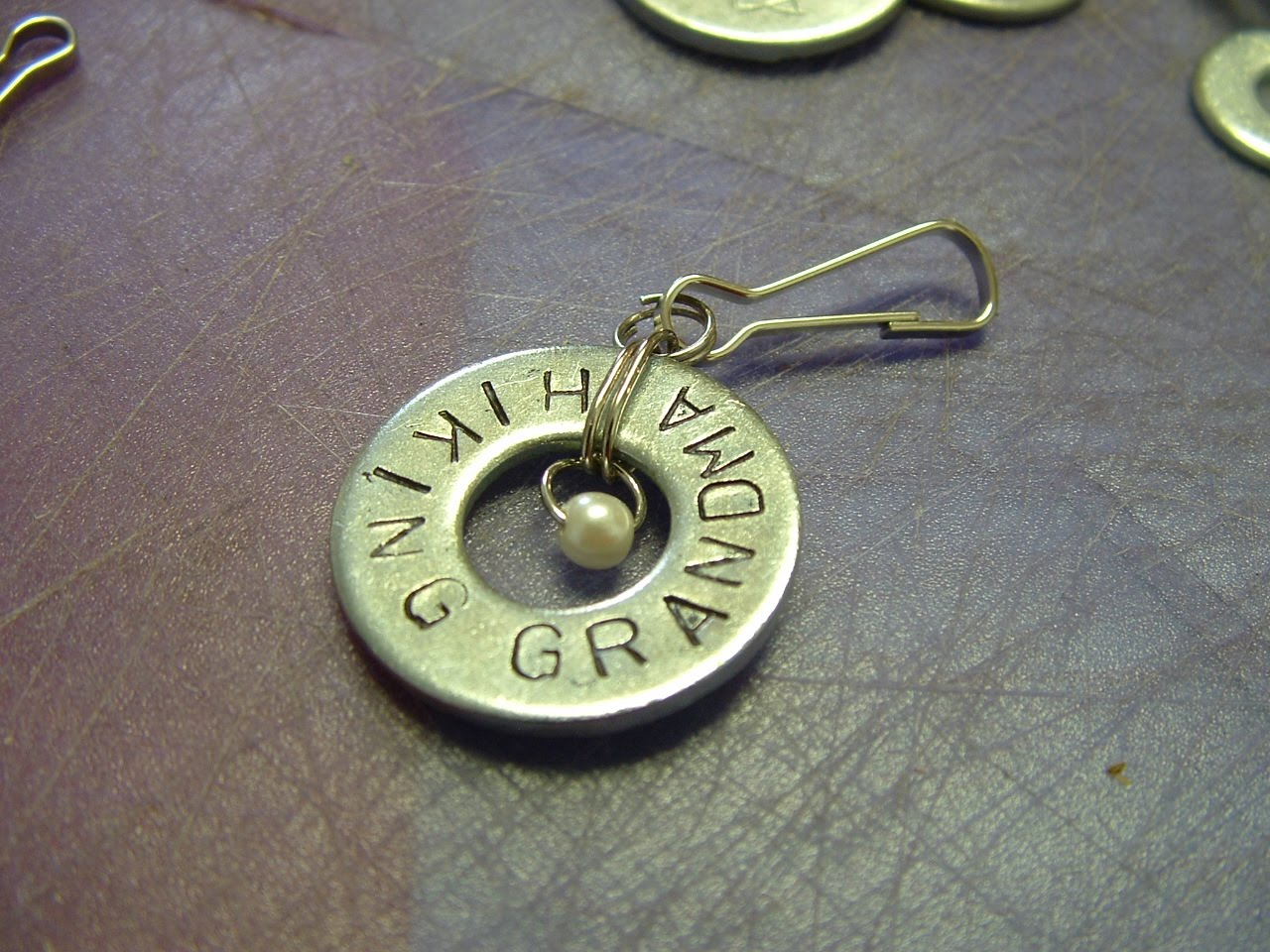 Pieces by Polly Stamped Washer Key Chains