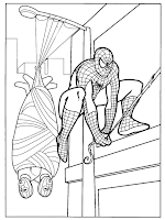 imagini de colorat cu Spiderman