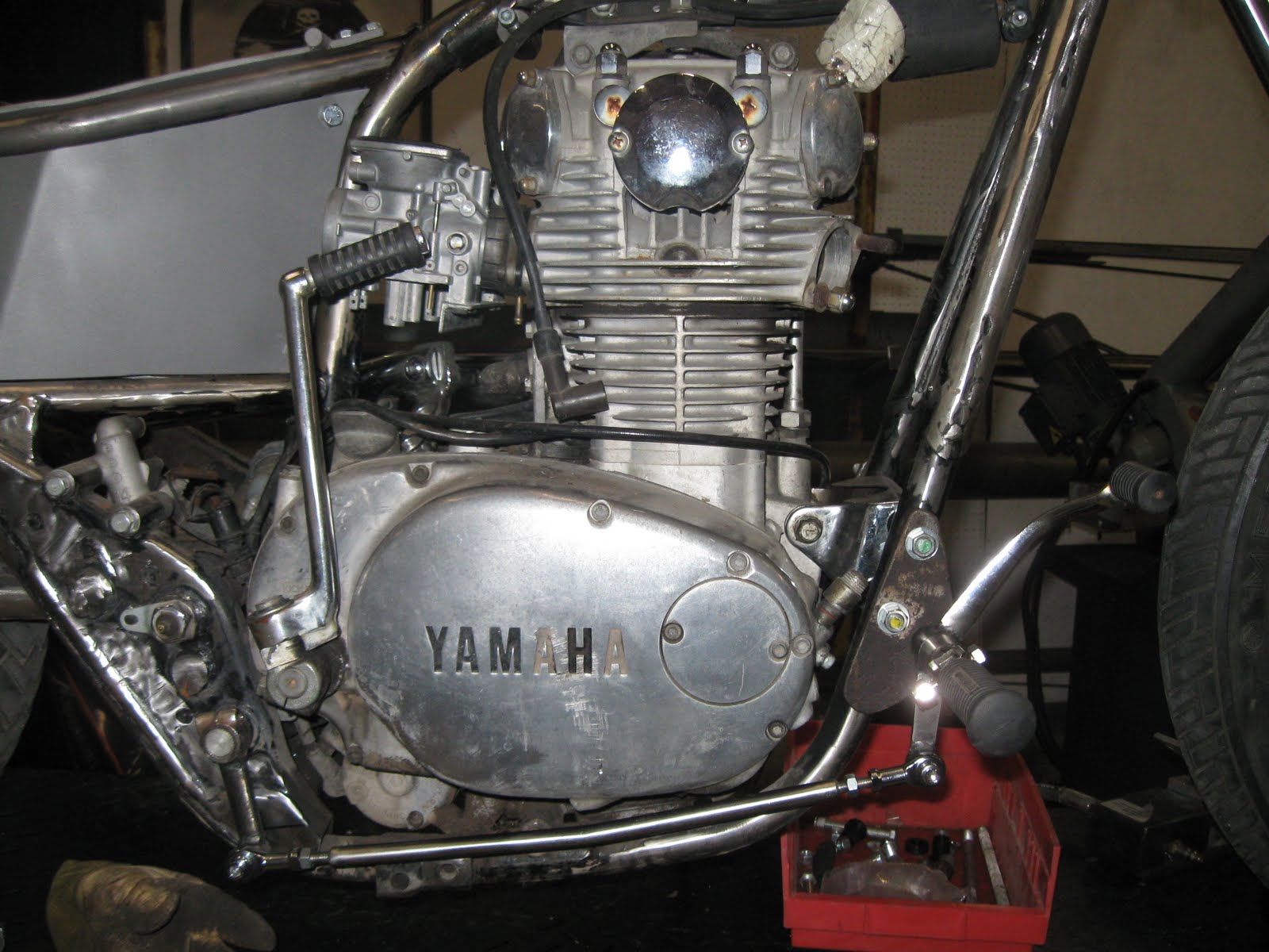 Grim Cycle Salvage... chops and parts, hombre. XS650 forward controls