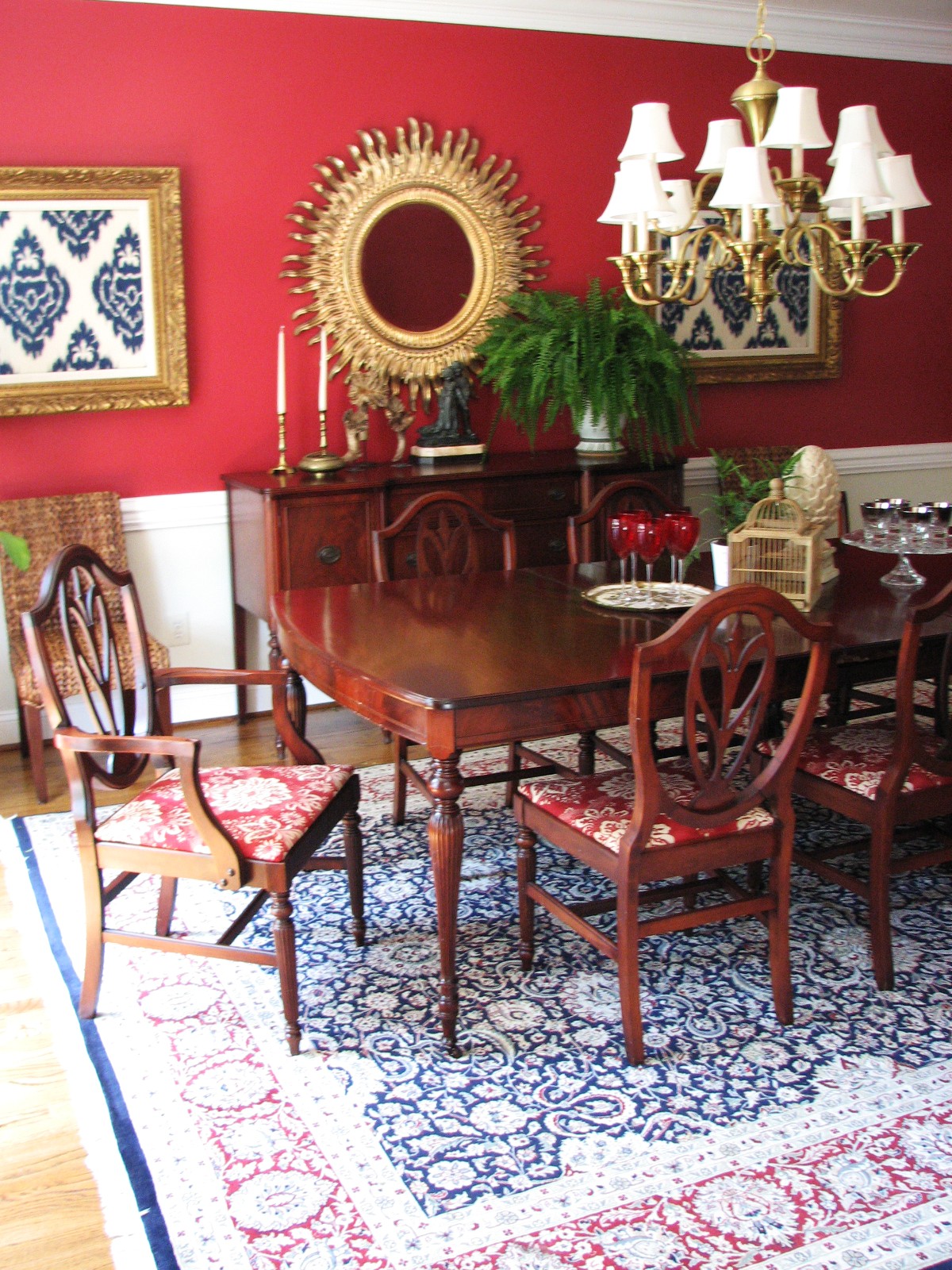 Pure Style Home Client Dining Room & Framed Fabric Panels