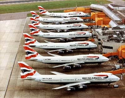 British Airways at London Heathrow Terminal 4 and Terminal 5 Picture