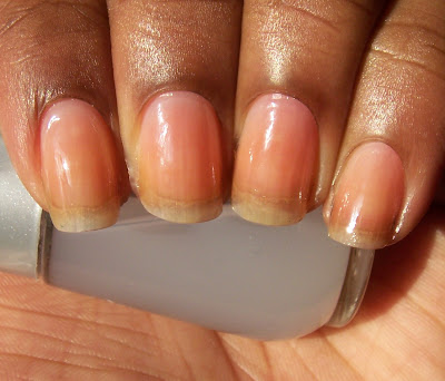 I used Cosmar Quik Nails Brush-On Gel Nail Kit, and each nail has three