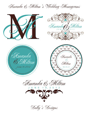 Amanda's Wedding Monograms and Logos