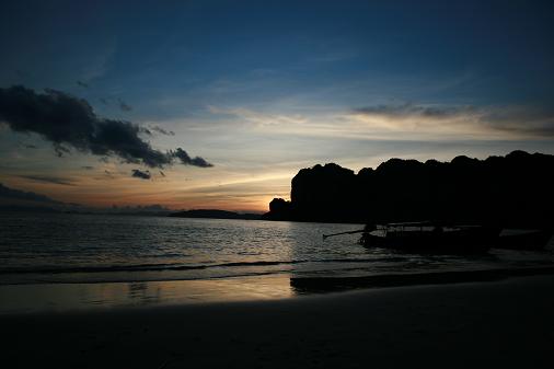 Sunset on the beach in Thailand