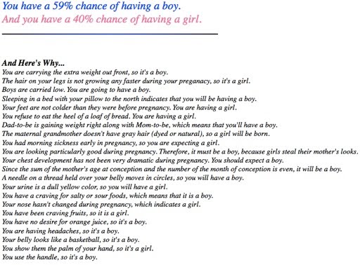 i wanna know boy or girl tips during pregnancy health