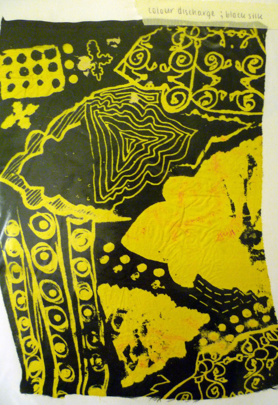 emilyrose discharge dye; print notes.