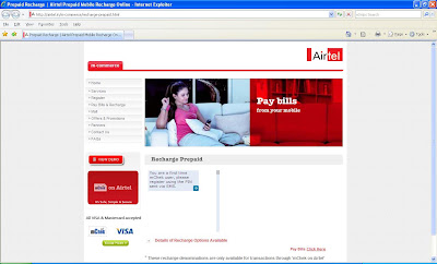 Airtel Prepaid Mobile Recharge from Online