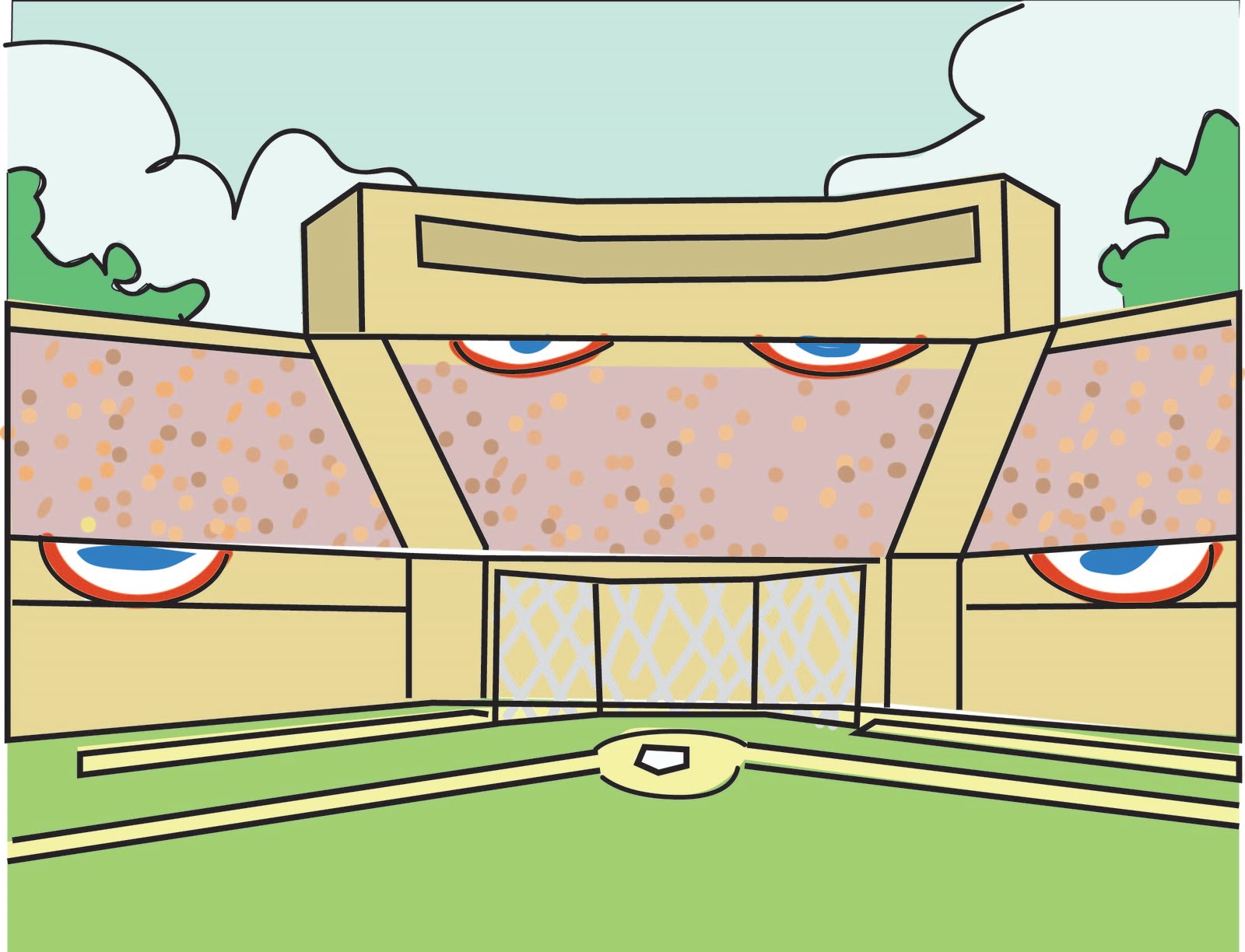 Cartoon Baseball Stadium
