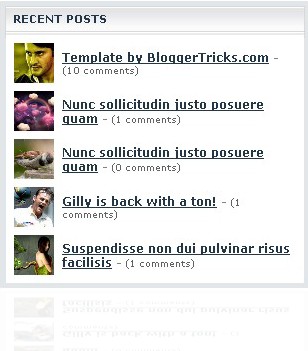Recent Posts with Thumbnails