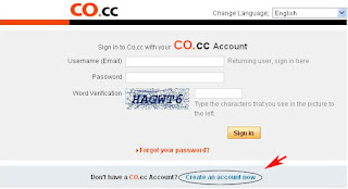 Membuat dan mendaftar domain di co.cc