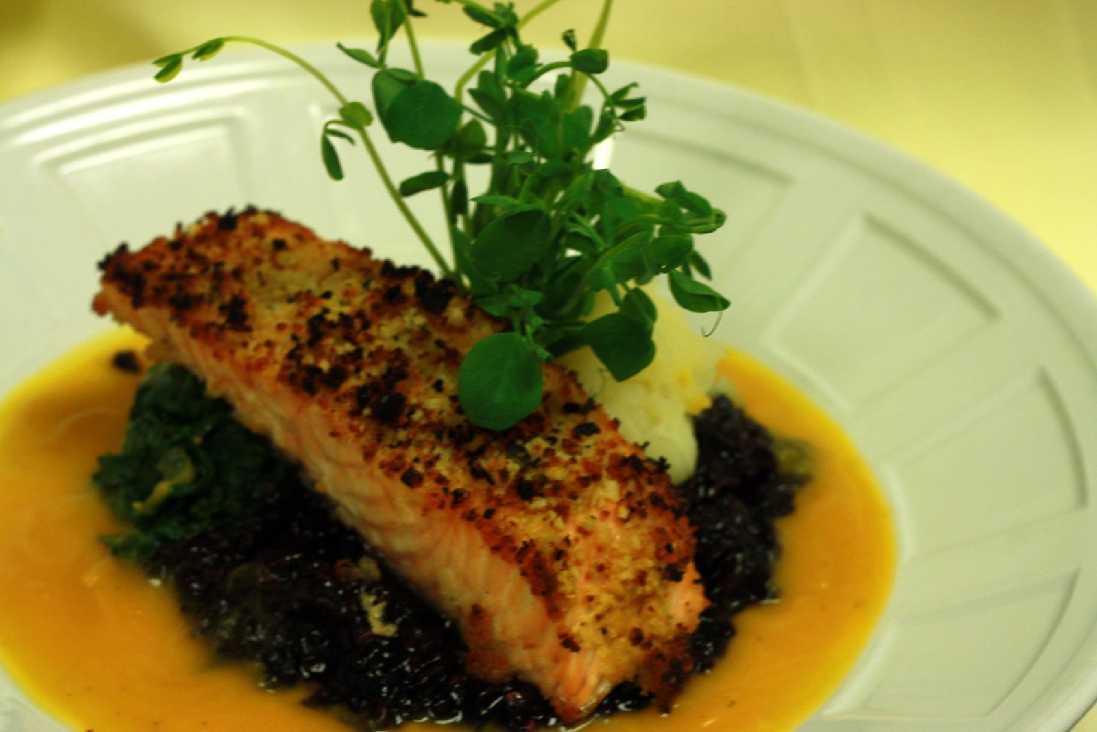 The Culinary Lens Horseradish Crusted Salmon