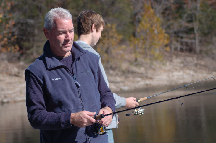 Jeff and Cole trying to catch the big one at Table Rock!