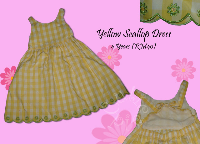Yellow Scallop Dress