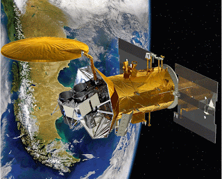 Artist's concept of the Aquarius mission.