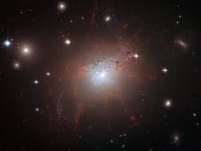 This Hubble Space Telescope image shows NGC 1275, a galaxy located in the center of the Perseus cluster This Hubble Space Telescope image shows NGC 1275, a galaxy located in the center of the Perseus cluster