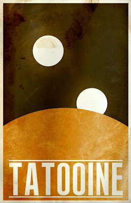 typographic poster of tatooine