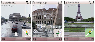 Immagine di tre grandi città su Street View.