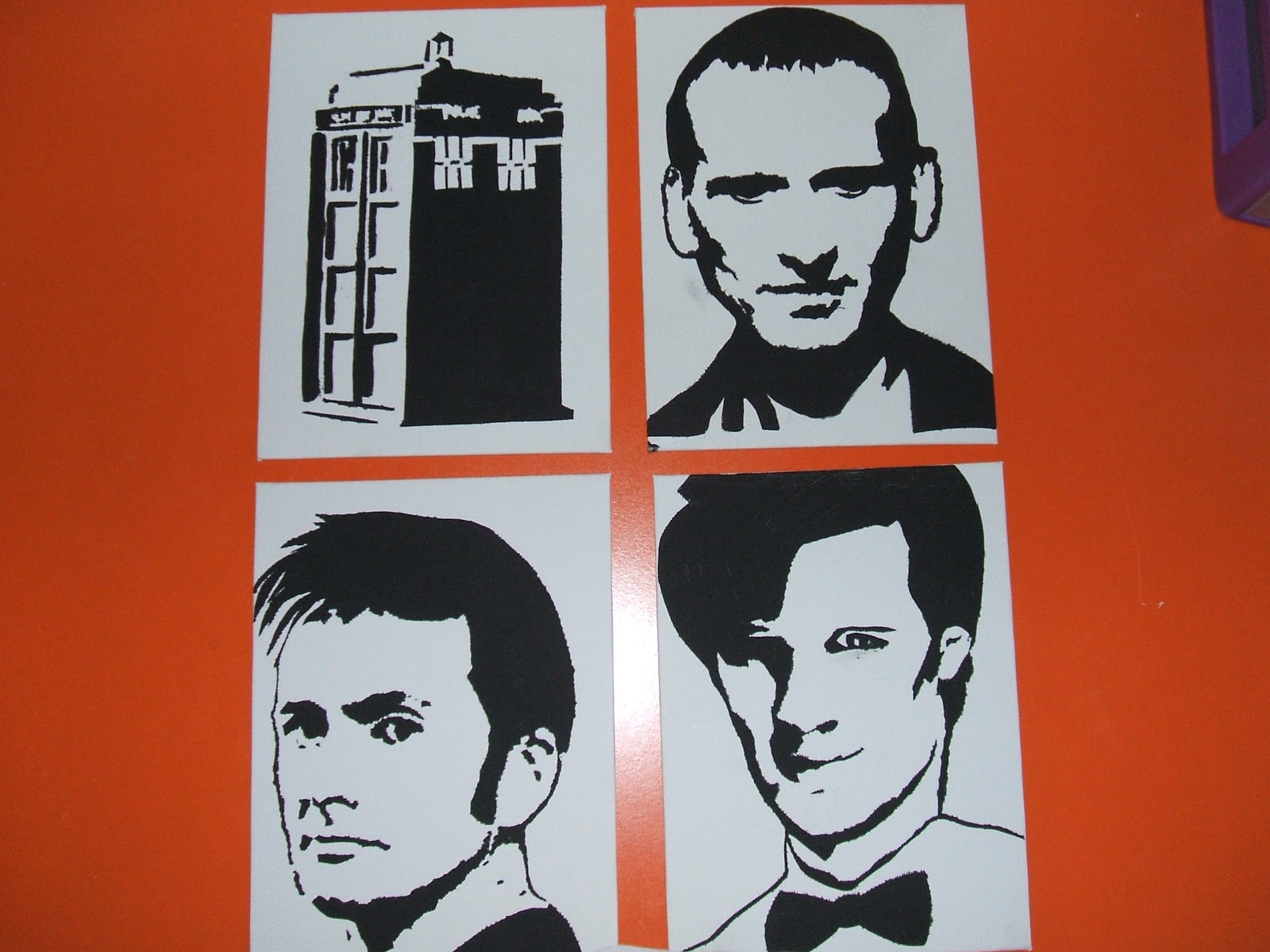This -n- That: Doctor Who Stencil Art - Canvas