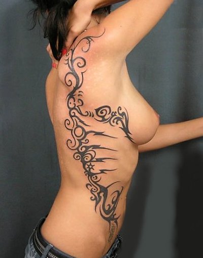 Most girls are admiring to abounding anatomy tattoos, decidedly on the back.