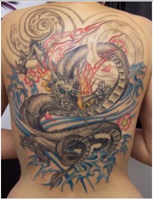 Different the japanese dragon