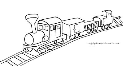 Funny Old Train Coloring Pages
