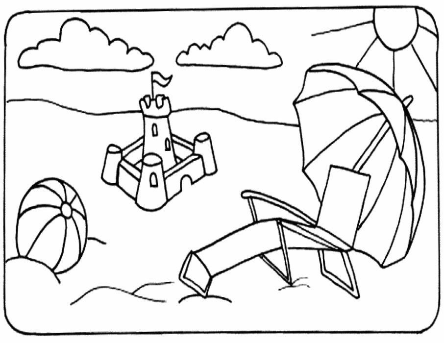 Beach Coloring Pages Collection 2010