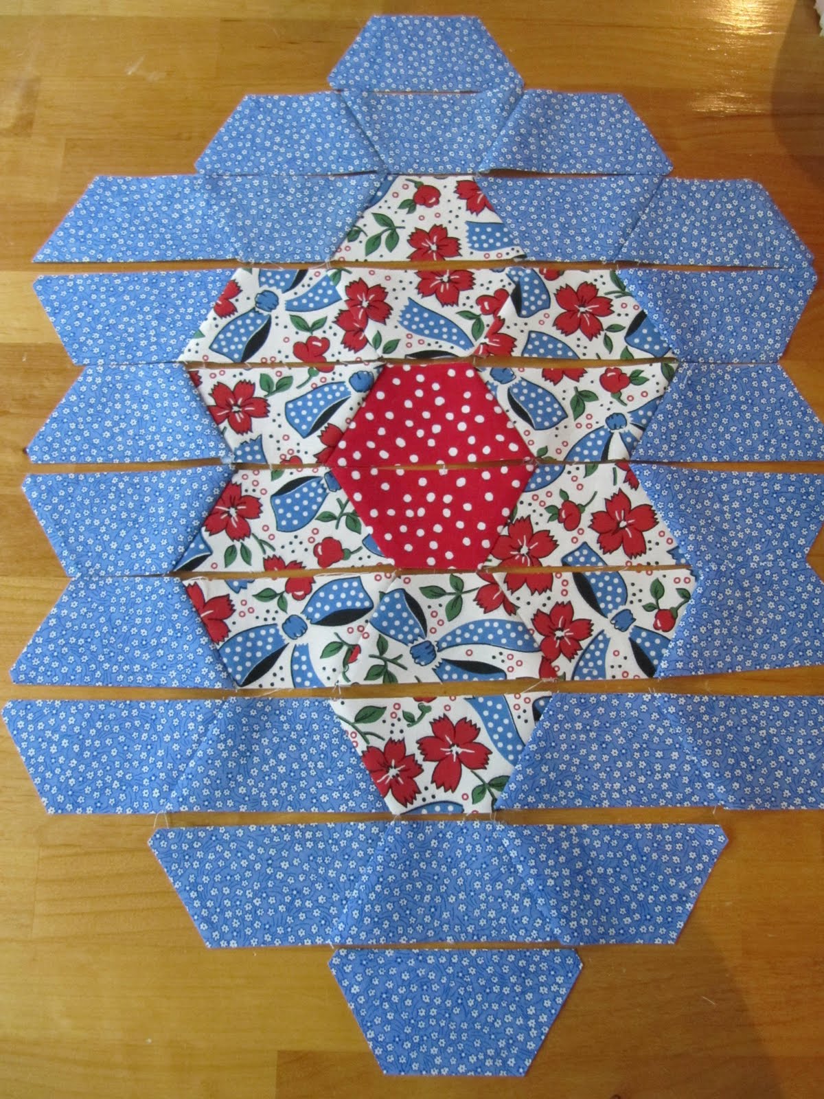 Sew Many Ways... Machine Sewing Hexagons...Half Hexies That Is