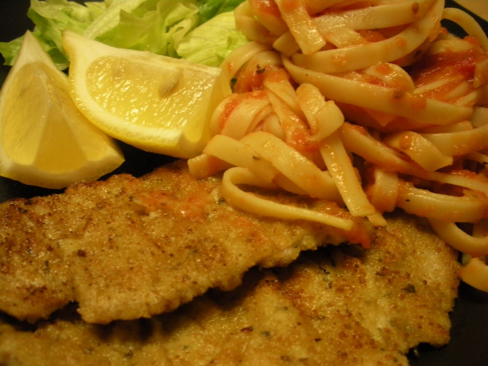 Dinner Plate Diaries Italian classics Veal Milanese & Spaghetti