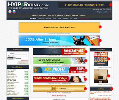 баннерная реклама в HYIP-мониторах реклама в мониторах HYIP