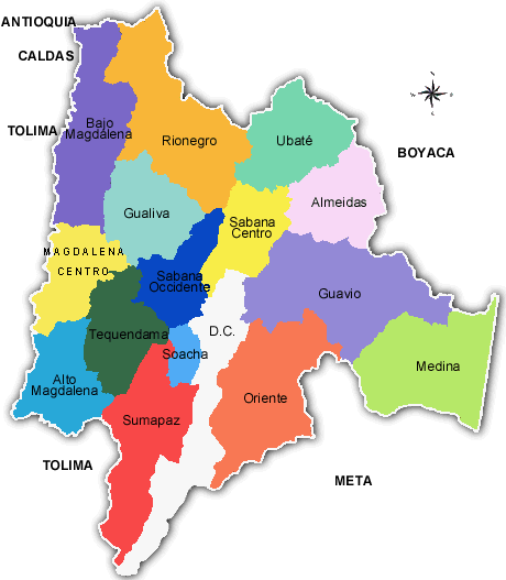 Mapa de Cundinamarca