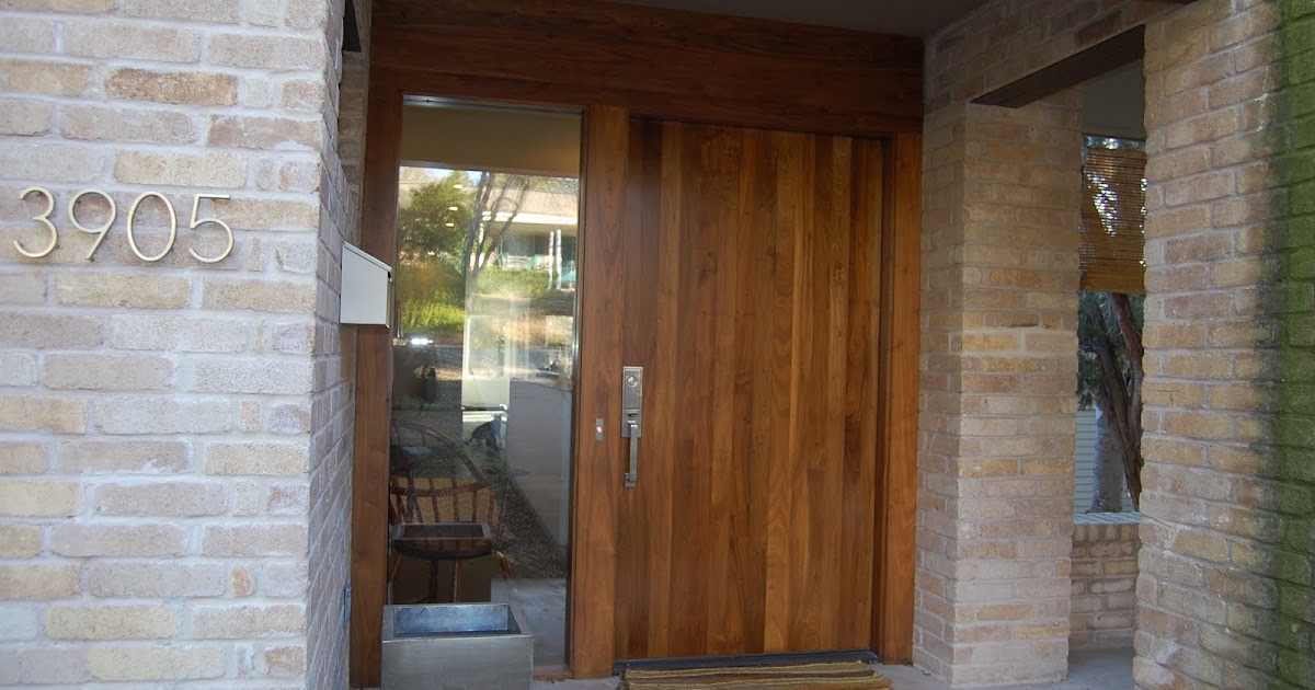Matt Risinger and the Green Building Blog Killer Custom Front Entry Door in Walnut by Grand