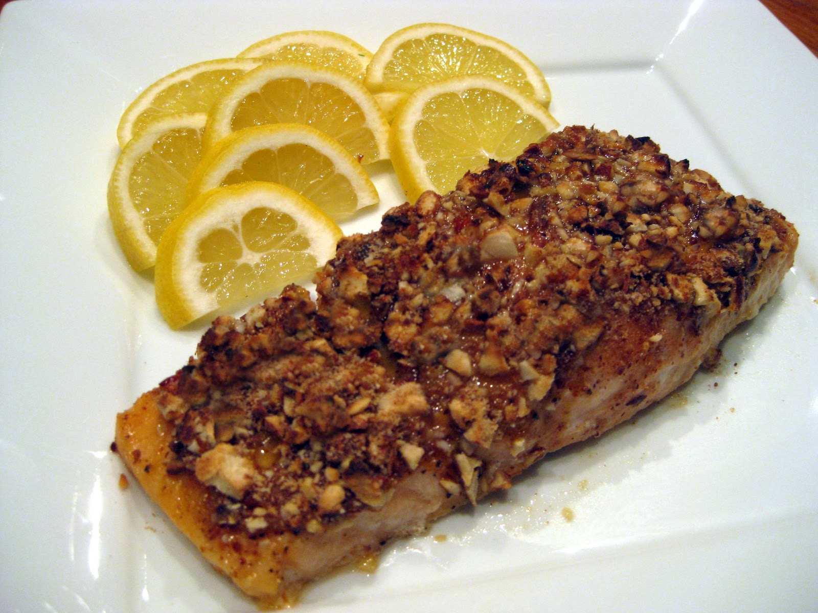 My Favorite Recipes Salmon with HoneyMustard Almond Crust