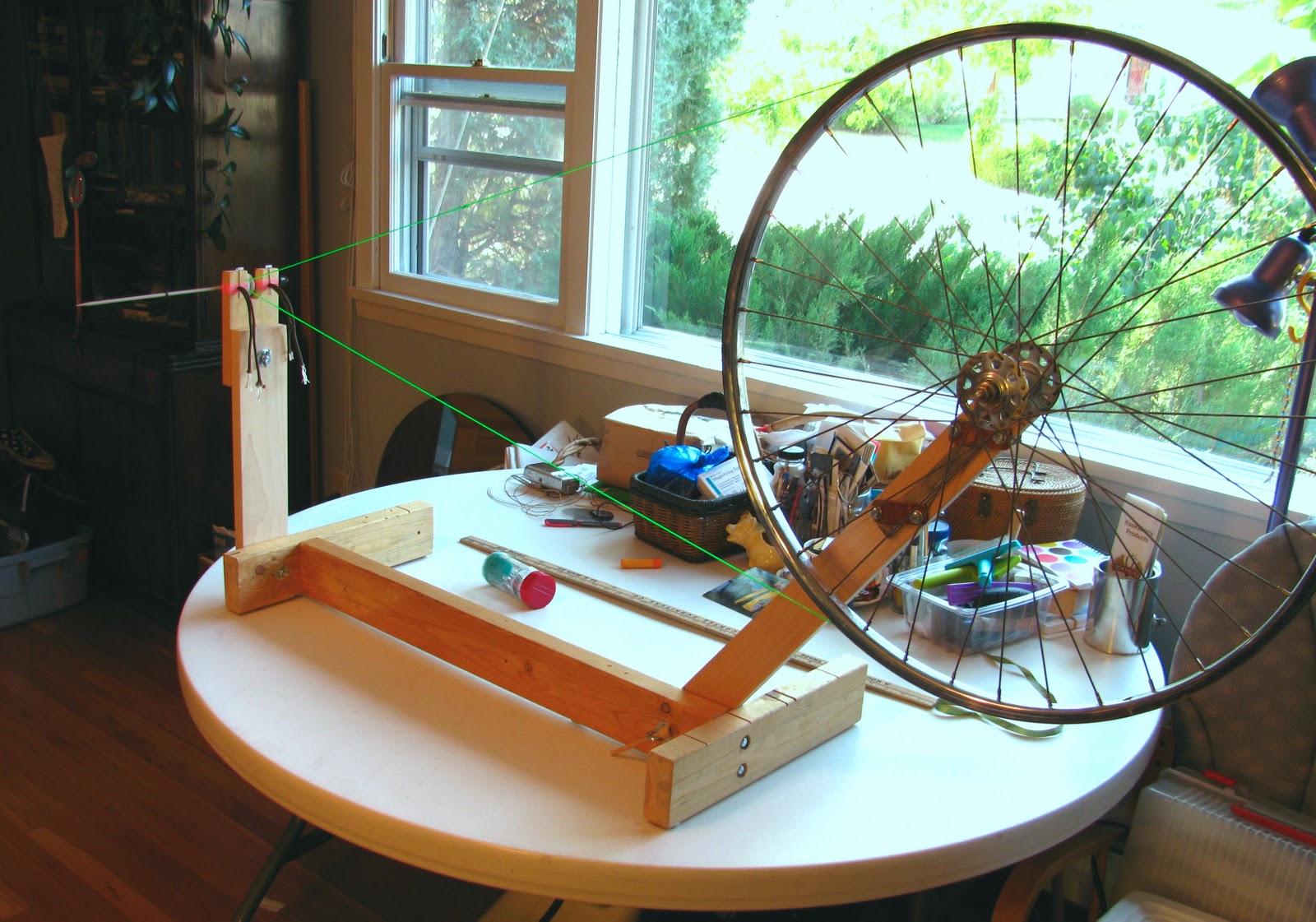 Rosemary Knits Updates to my bicycle wheel spinning wheel