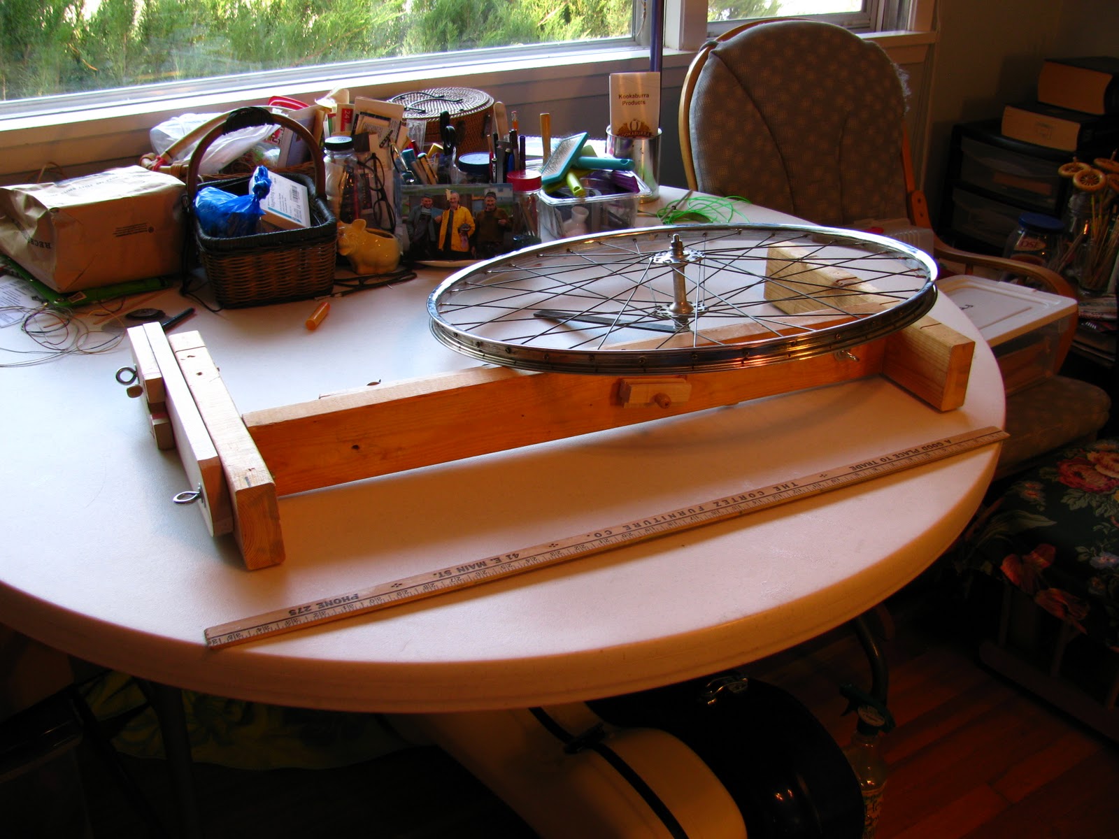 Rosemary Knits Updates to my bicycle wheel spinning wheel