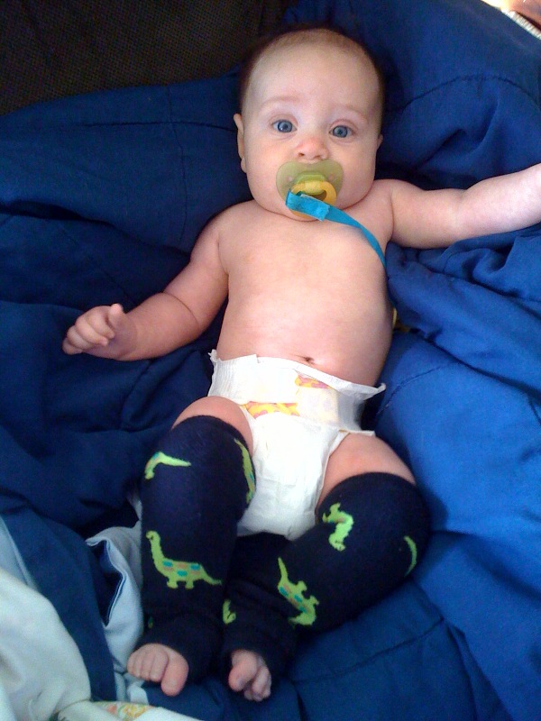 Here is a picture of my little guy in the diapers from Parent's Choice.