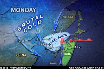 >Arctic Blast shivers China