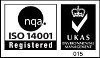 ISO 14001 certificate.  Waterra has achieved re-registration of this key standard