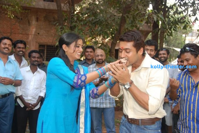 Priya Mani Birthday bash Stills on Rattha Charithram sets