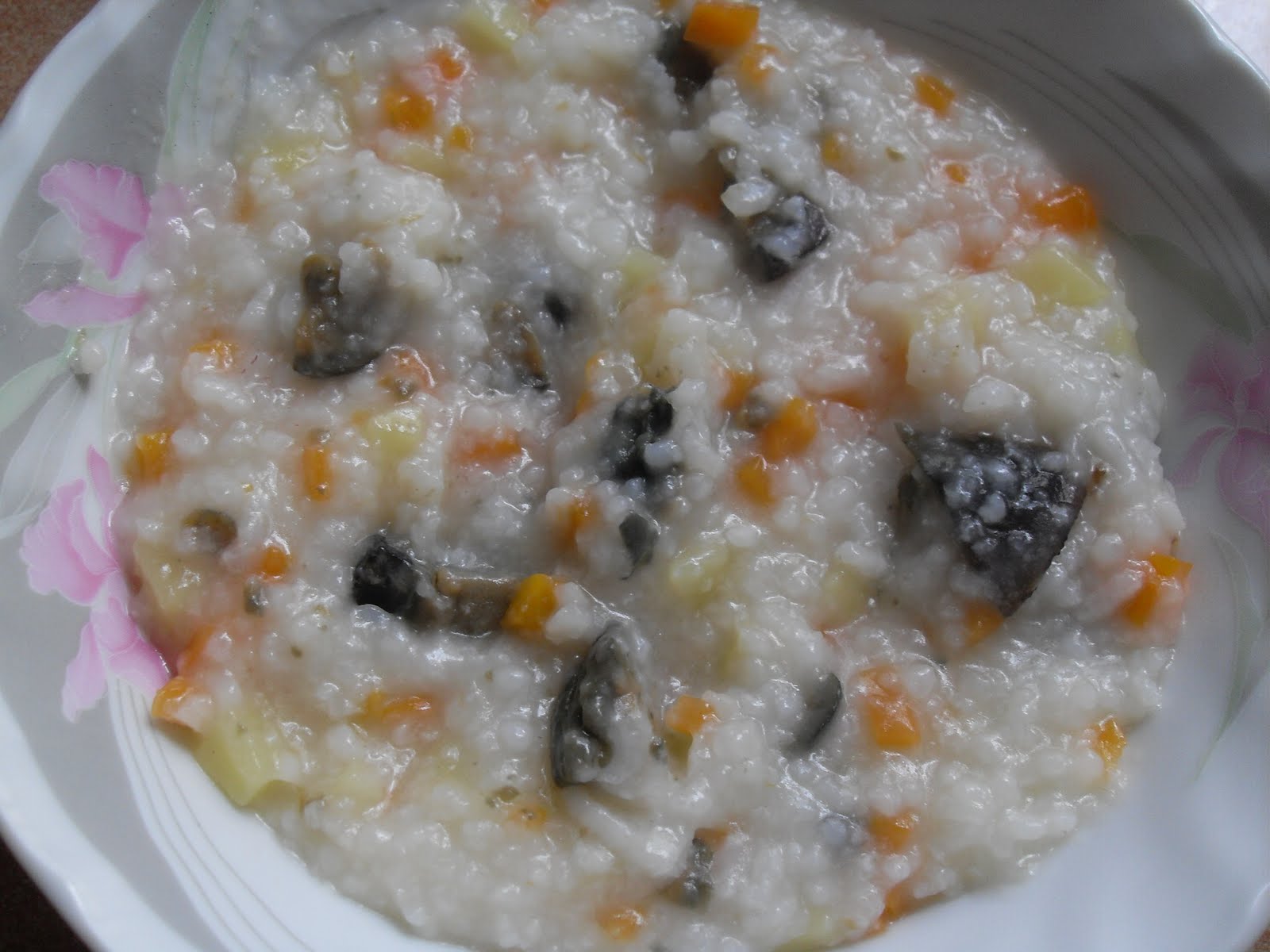 Century Egg, Carrot And Potato Porridge