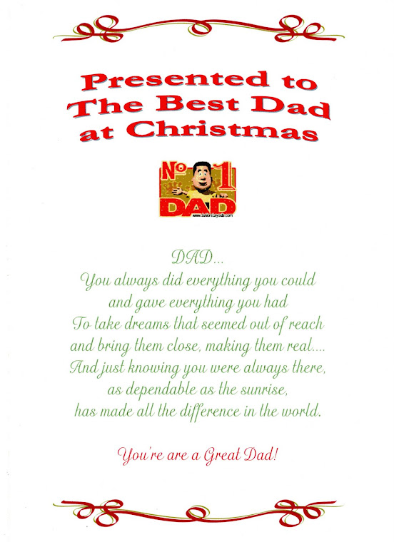Christmas Dad Certificate